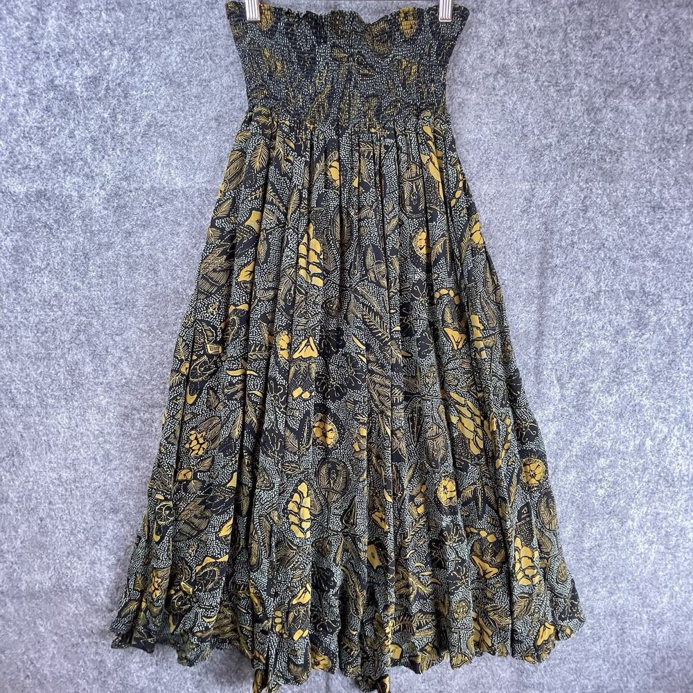 Vintage JM by Shelli Segal Skirt Medium Shirred 90s Pleated Dark Romantic Pullon